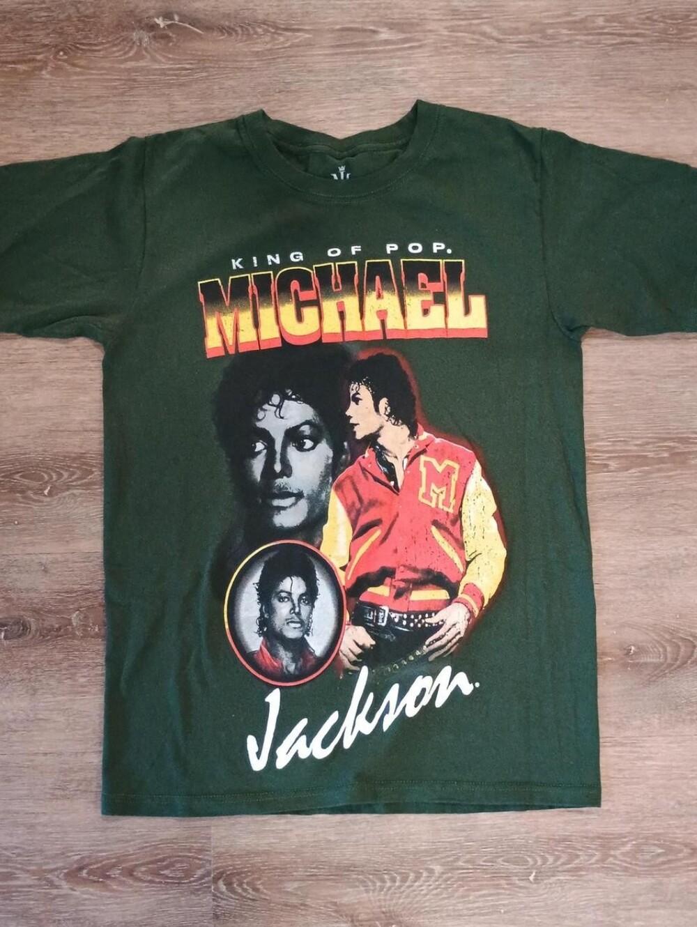 King of Pop Michael Jackson Thriller Era Collage Graphic Tee